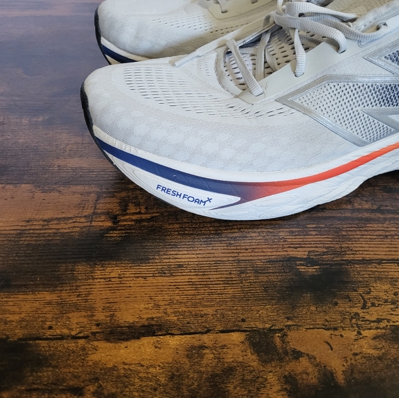 Men's New Balance V14 1080 Running Shoes - Gray with Red and Blue Accents - Picture 10 of 14